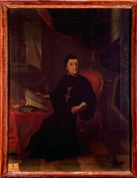 Porträt von Martin Gerbert von Hornau (1720-1793) deutscher Theologe, Historiker und Musikschriftsteller. Anonymes Gemälde. 18. Jahrhundert. Bologna, Civico Museo Bibliografico Musicale