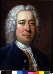 Porträt von Nicola Antonio Porpora, italienischer Komponist (1686-1768). Anonymes Gemälde. Bologna, Konservatorium der Musik.