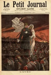 Porträt von Otto von Bismarck (1815-1890), Kanzler des Königreichs Preußen (1862-1890), er vereinigte Deutschland durch eine Reihe von Kriegen und wurde der erste Kanzler (1871-1890) des Deutschen Reiches. Er ist in dieser Komposition von Henri Meyer darge
