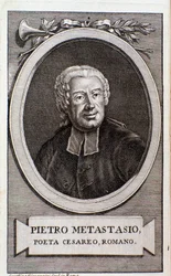 Porträt von Pietro Metastasio (Stich)