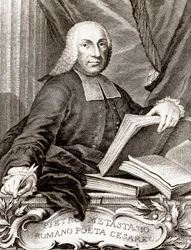 Porträt von Pietro Trapassi, genannt Pietro Metastasio (1698-1782) italienischer Dichter und Librettist