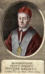 Porträt von Papst Benedikt XIII. (Vincenzo Maria Orsini) (1649 - 1730), 243. Papst