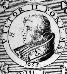 Porträt von Papst Viktor II. (oder Viktor 2, gestorben 1057).
