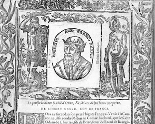 Porträt von Robert der Fromme, König von Frankreich von 996 bis 1031.