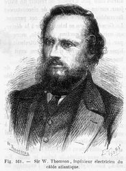 Porträt von Sir William Thomson, Lord Kelvin (1824-1907) - in „Die Wunder der Wissenschaft“ von Louis Figuier