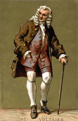 Porträt von Voltaire zu Fuß