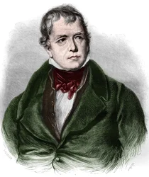 Porträt von Walter Scott (1771-1832), schottischer Dichter und Romanautor.