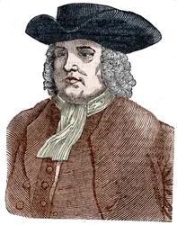 Porträt von William Penn (1644-1718), Gründer von Pennsylvania. Englischer Religionsreformer und Kolonist.