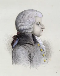 Porträt des jungen Wolfgang Amadeus Mozart (1756-1791) - Gravur