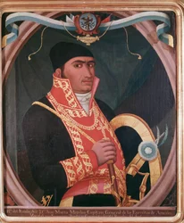 Porträt des mexikanischen Patrioten Maria Morelos Anonymes Gemälde - 19. Jahrhundert Mexiko-Stadt, Nationales Historisches Museum, Schloss Chapultepec