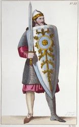 Porträt des Paladins Roland, Neffe von Karl dem Großen