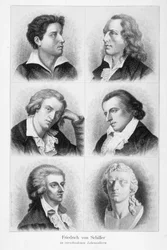 Porträts von Friedrich von Schiller (1759 - 1805).