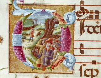 Darstellung von Joseph und seinen Brüdern (Detail)
