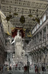 Darstellung des Inneren des Parthenon