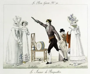 Saltimbanques: Der Stäbchenspieler - in „Le Bon genre“, Anfang des 19. Jahrhunderts