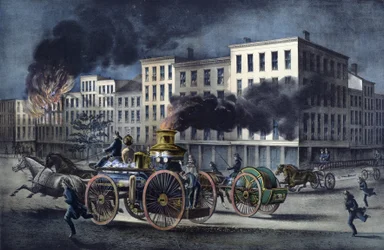 Szene aus dem Alltag amerikanischer Feuerwehrleute