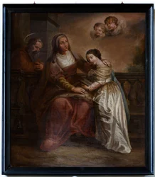 Gemälde, "Maria und ihre Eltern"