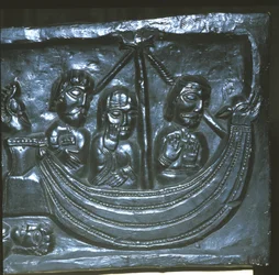 Schiff im 12. Jahrhundert. Detail der Winchester-Kathedrale