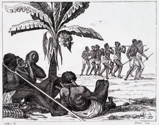 Sklavenhandel auf einer Reise - in „Bilderbuch Frankreich“, T.III