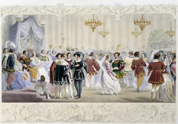 Der Ball am Hof - in "Ritter von England" von J. Whatman, Ed. T. M