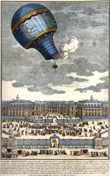 Der aerostatische Globus, gebaut in Versailles 1783