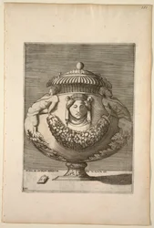 Vase dekoriert mit Figuren, Ranken und Girlanden, 1543