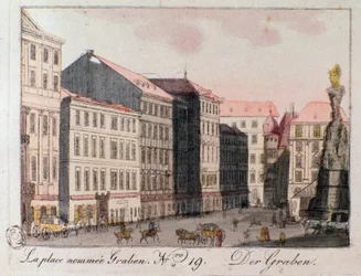 Ansicht des Grabenplatzes in Wien