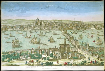 Ansicht von London zu Beginn des 18. Jahrhunderts