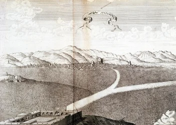 Ansicht von Sultanie - in „Journal der Reise des Ritters Chardin, Persien und Ostindien, über das Schwarze Meer und die Kolchis“