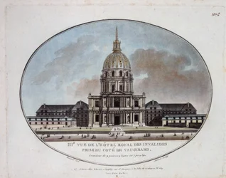 Ansicht des Hôtel Royal des Invalides - Gravur