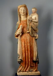 Jungfrau und Kind, die Jungfrau hält eine Taube in der Hand