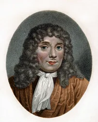 Porträt von Antonie van Leeuwenhoek oder Anton van Leeuwenhoek, Leeuvenhoek oder Leeuwenhoeck, niederländischer Naturforscher (1632 bis 1723)