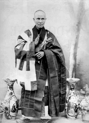 Annamitischer Bonze in Cochinchina, Indochina, um 1900 (s/w Foto)
