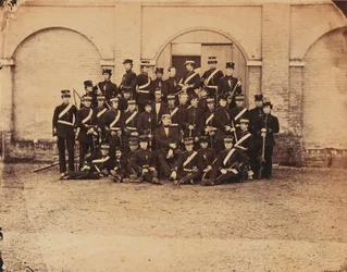 Viertes Semester, Militärseminar der East India Company, Addiscombe, Juni 1857 (s/w Foto)