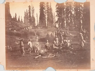 General McQueen und Stab beim Frühstück, Black Mountain Expedition