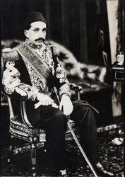 Porträt von Abdulhamid II. (1842-1918), Sultan des Osmanischen Reiches (s/w Foto)