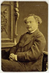 Porträt von Alexandre Dumas Jr. (1824 - 1895) im Jahr 1884