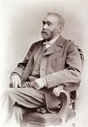Porträt von Alfred Nobel. Fotografie. 19. Jahrhundert