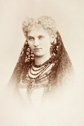 Porträt von Christine Nilsson im Kostüm