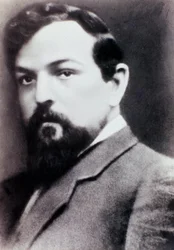 Porträt von Claude Debussy (s/w Foto)