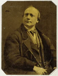 Porträt von Théodore de Banville im Jahr 1873, französischer Dichter (1823 - 1891)