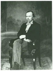 Porträt des Autors Fjodor Michailowitsch Dostojewski (1821-1881)