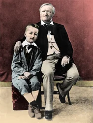 Richard Wagner mit seinem Sohn Siegfried Wagner (1869-1930) circa 1880