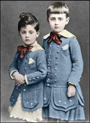 Robert und Marcel Proust als Kinder im Jahr 1877