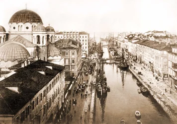 Ansicht der Stadt Triest Ende des 19. Jahrhunderts