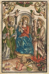 Die Madonna mit dem heiligen Ulrich und der heiligen Afra [recto], ca. 1511