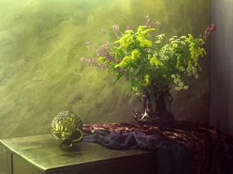 Herbstliches Blumen-Stillleben