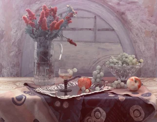 Vintage Obst und Blumen