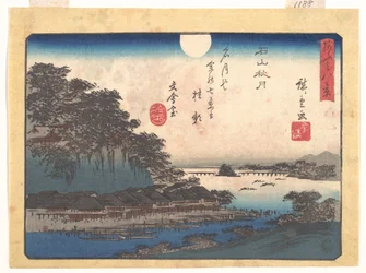 Herbstmond bei Ishiyama, aus der Serie Acht Ansichten von Ōmi (Ōmi hakkei)