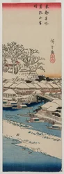 Klares Wetter nach Schnee in Matsuchiyama, aus der Serie Berühmte Orte in der östlichen Hauptstadt